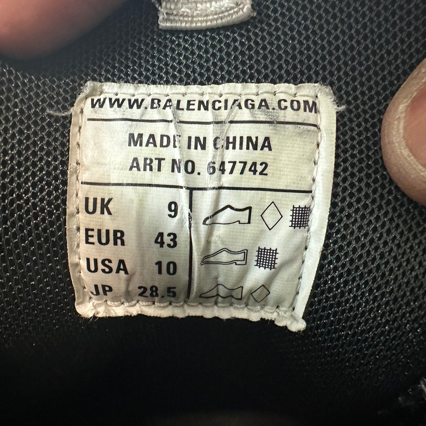 Balenciaga Track Runner Red Black White Sneaker Sz 10 (43) (Rip)