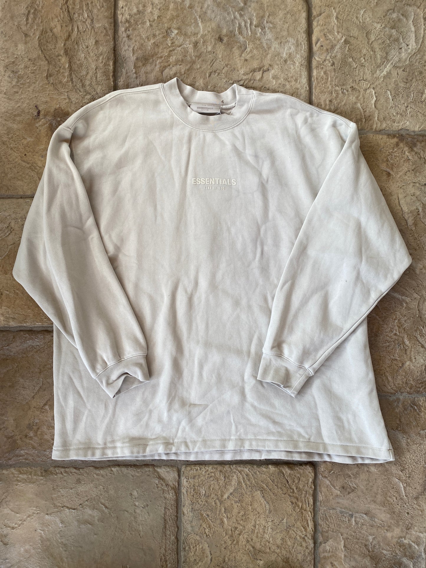 Fear of God Essentials Tan Crewneck Sz XL
