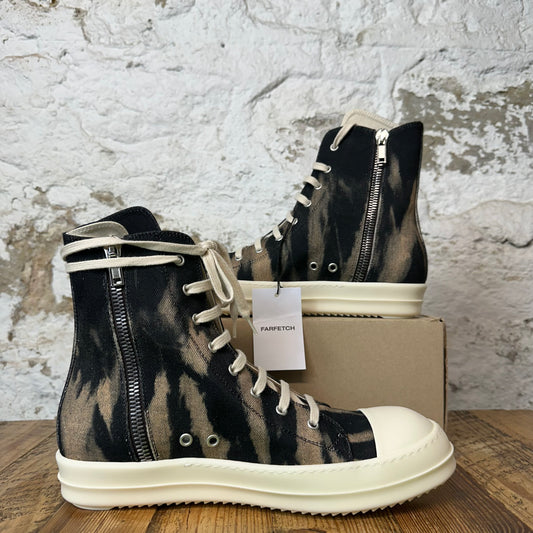 Rick Owens High Black Terra Milk Sneaker Sz 11 (44) DS