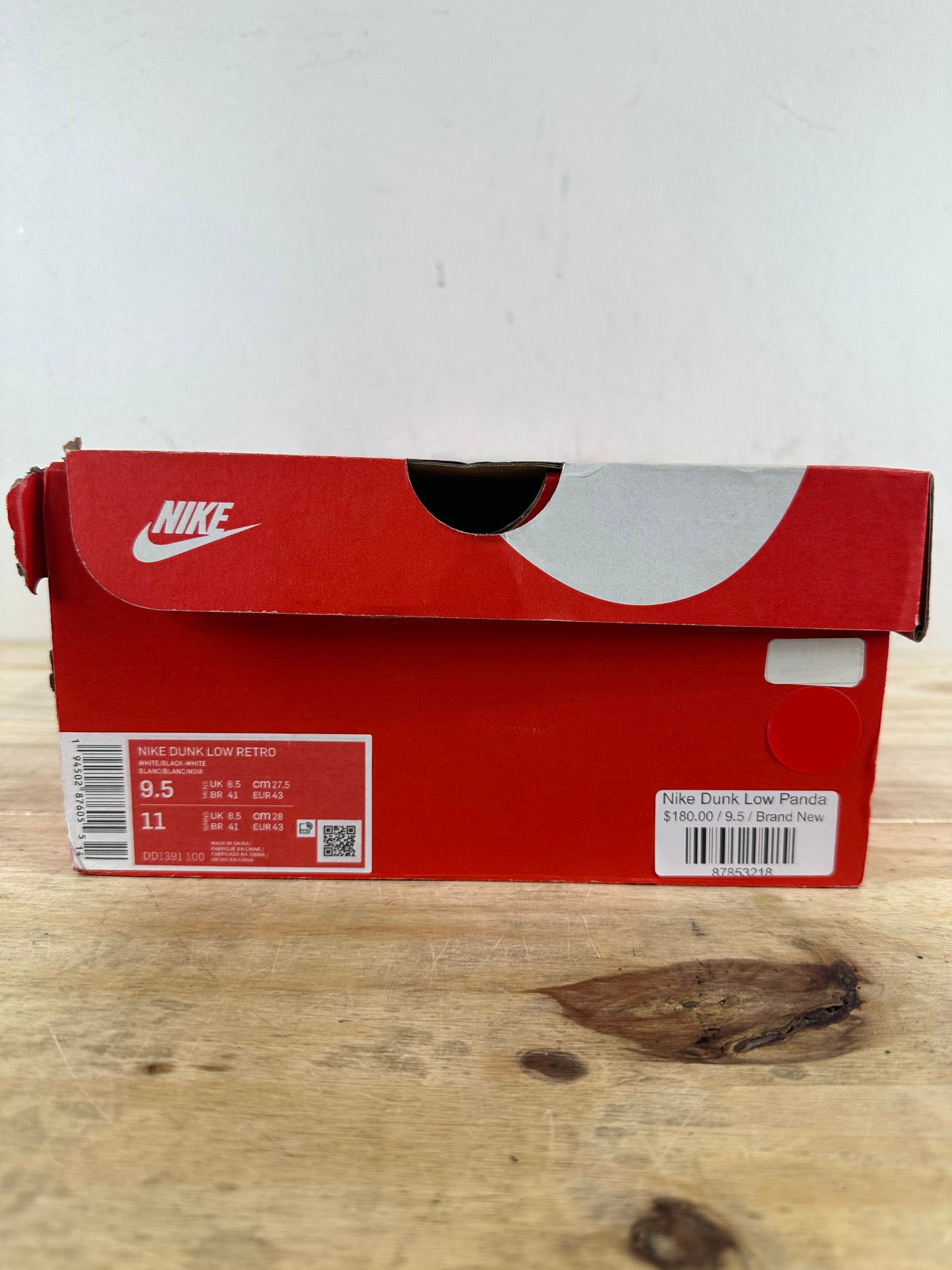 Nike Dunk Low Panda Sz 9.5 DS