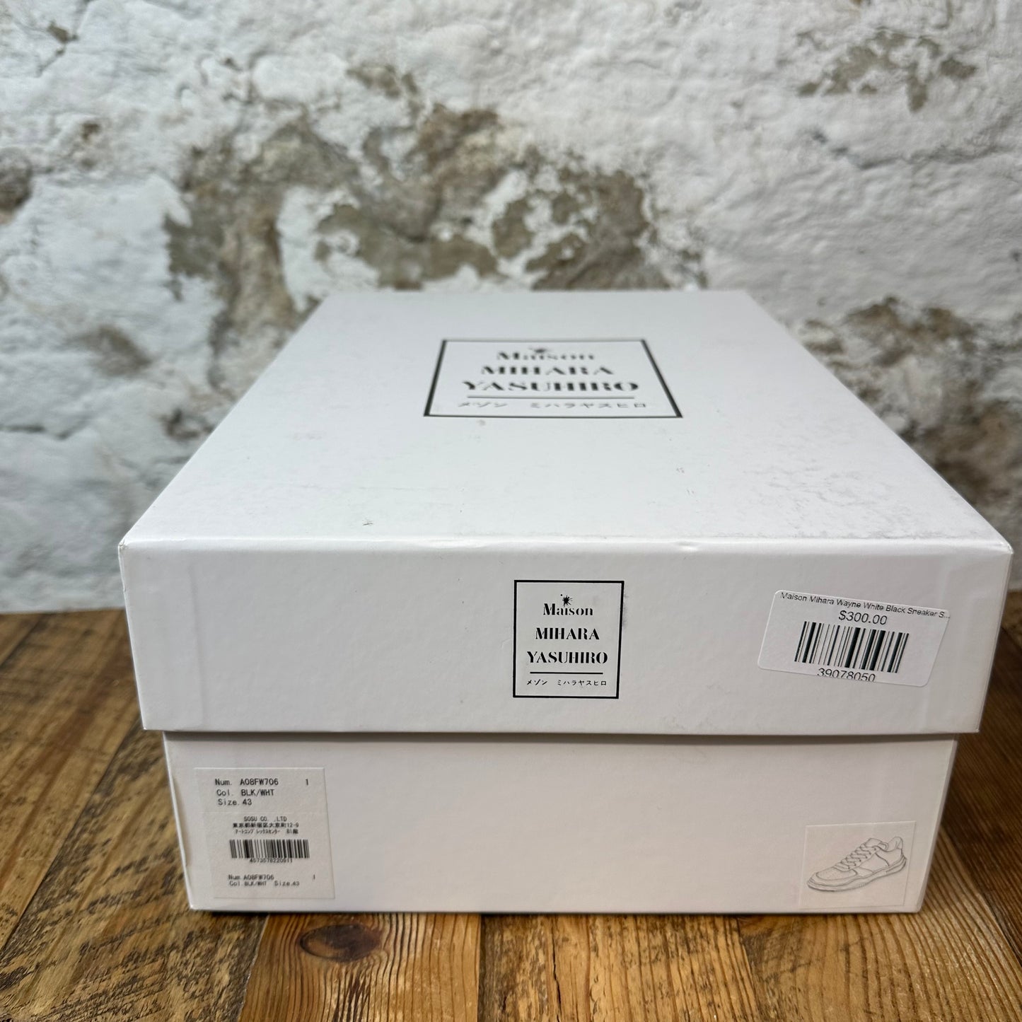 Maison Mihara Wayne White Black Sneaker Sz 10 (43)