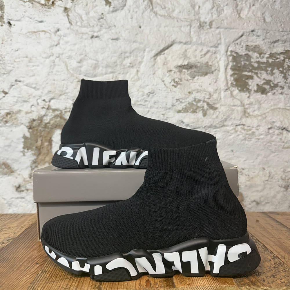 Balenciaga Sock Runner Graffiti Sole Black Sneaker