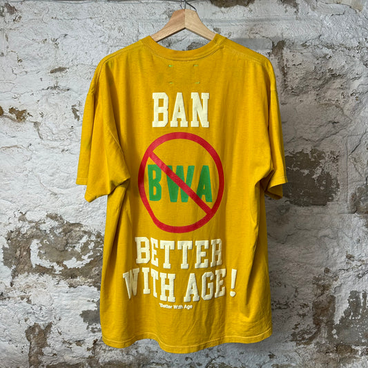 Better With Age Boycott Yellow T-Shirt Sz XL DS