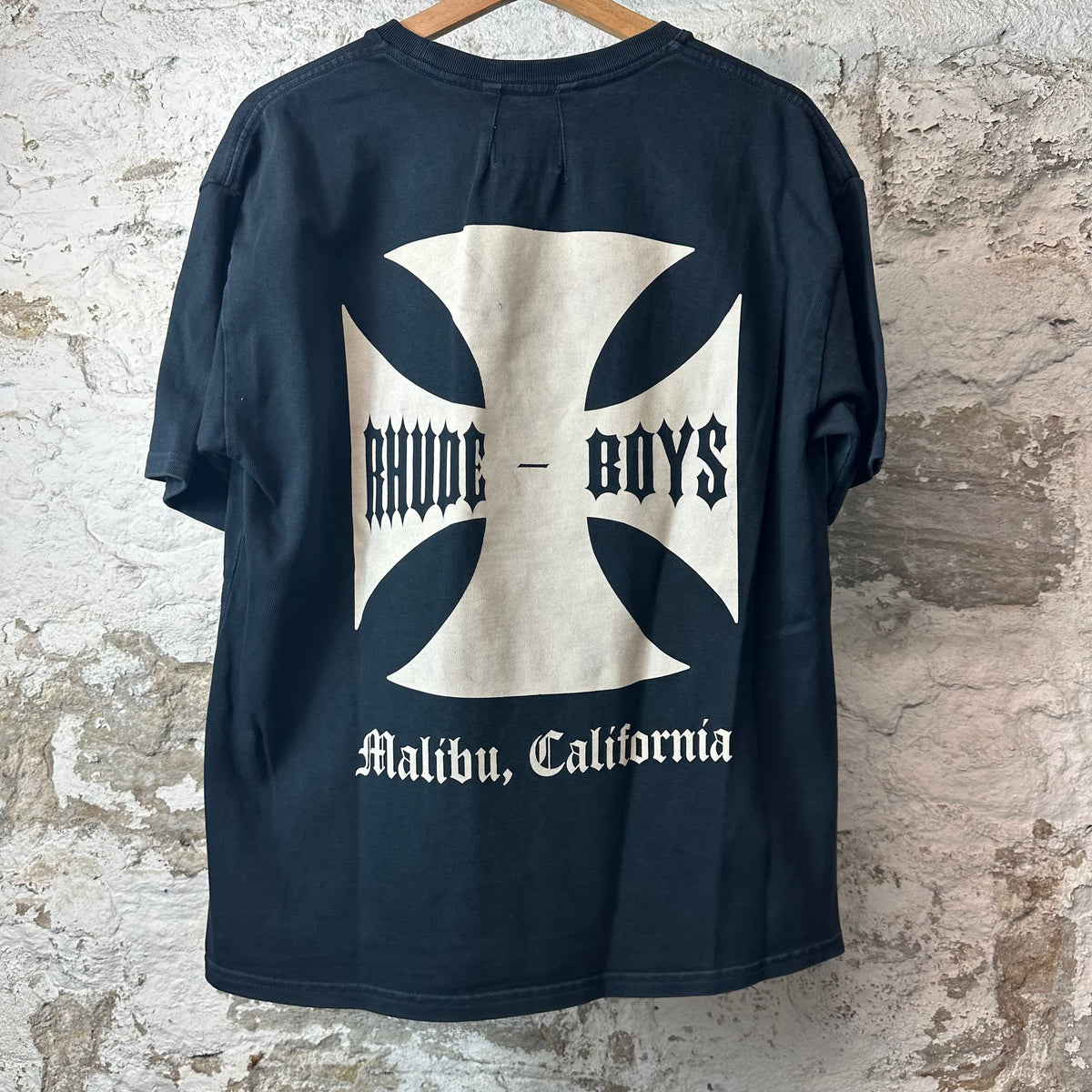 Rhude Boys Malibu Black T-Shirt Sz XS