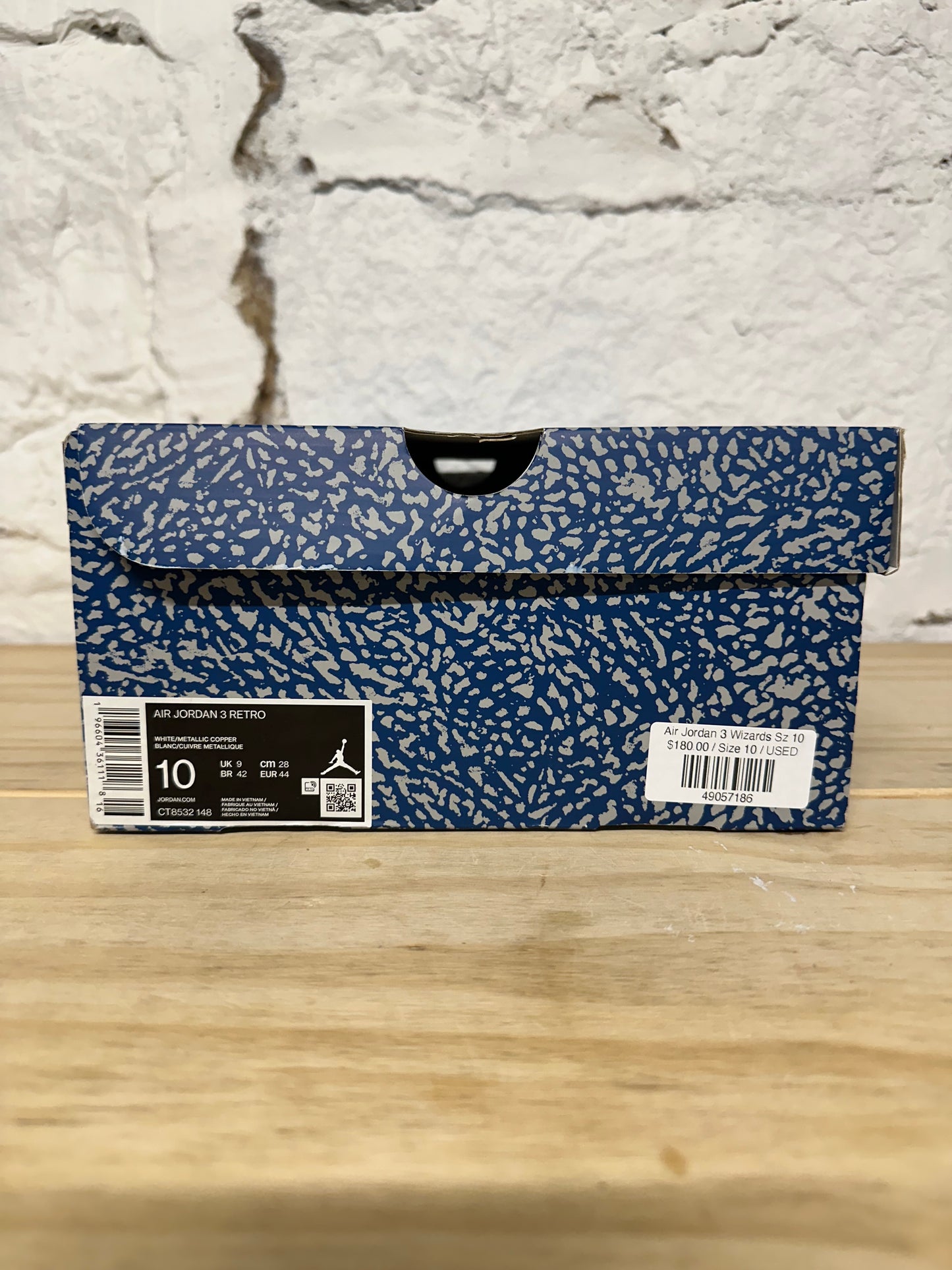 Air Jordan 3 Wizards Sz 10