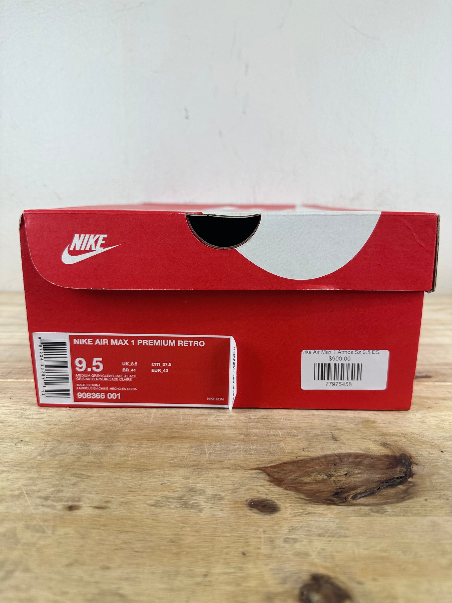 Nike Air Max 1 Atmos Elephant (2017) Sz 9.5 DS