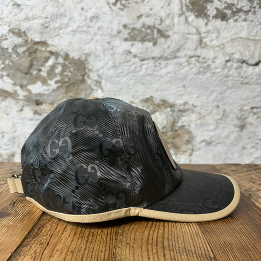 Gucci Monogram Circle Logo Grey Hat Sz XXL