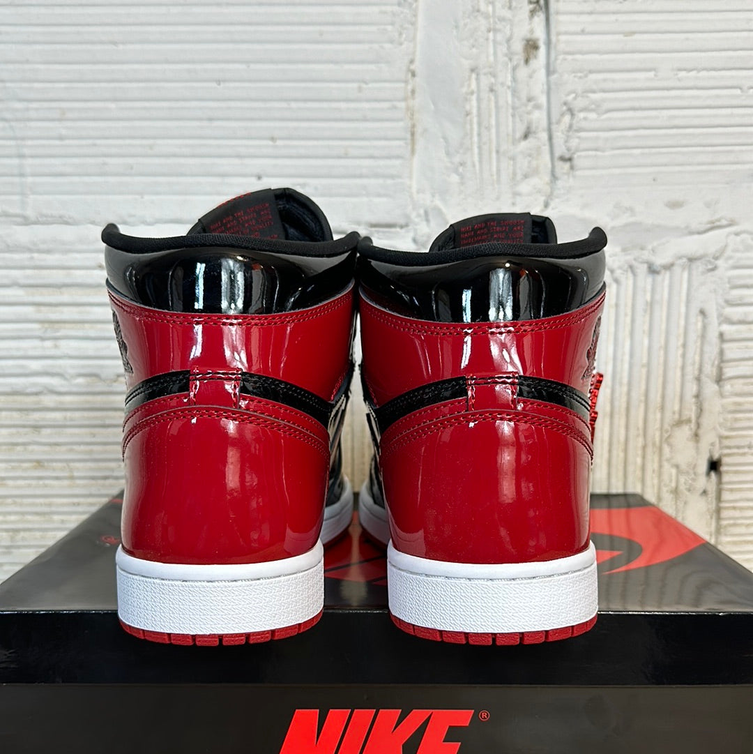 Air Jordan 1 High Patent Bred Sz 10 DS