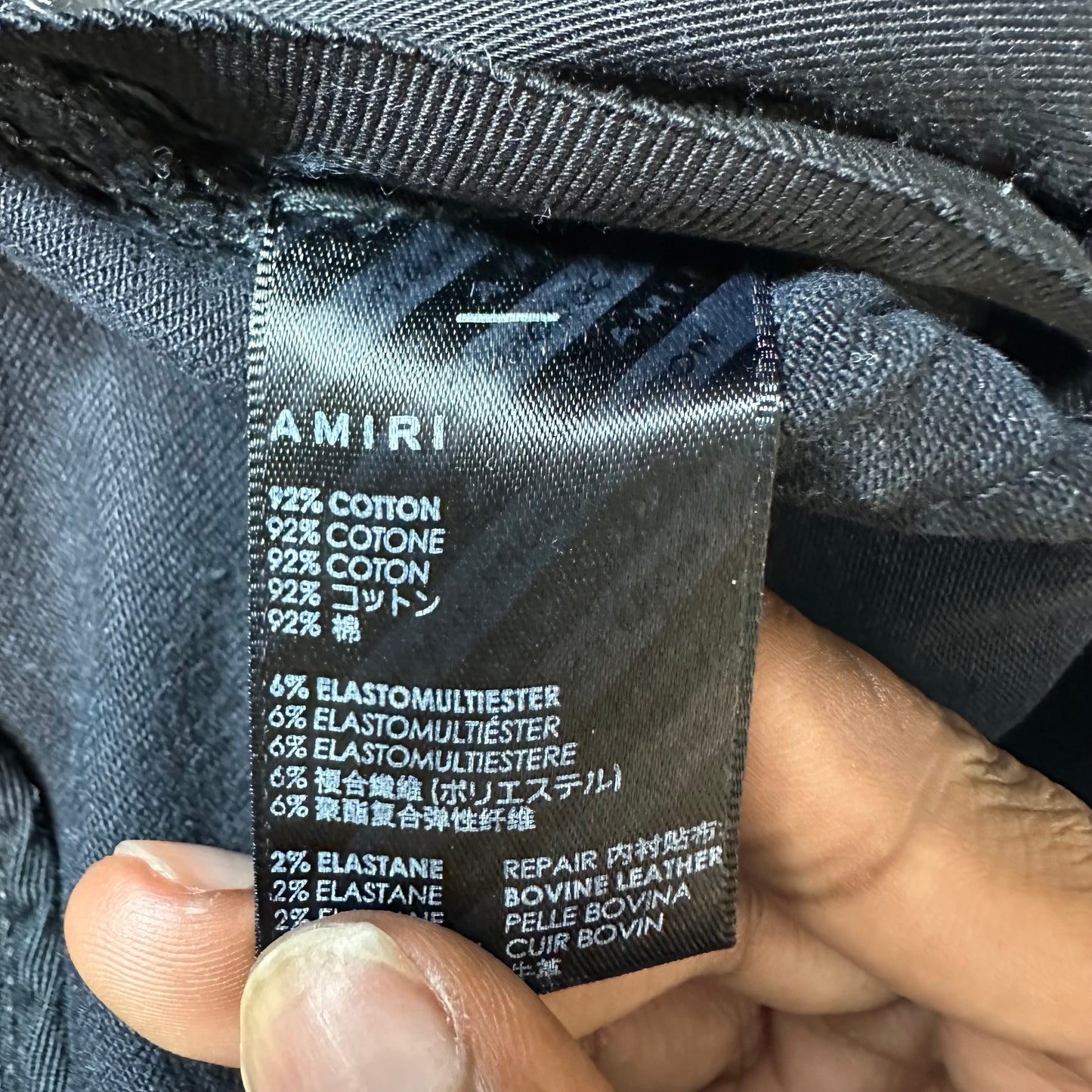 Amiri MX1 Red Tie Dye Black Denim Jeans Sz 28