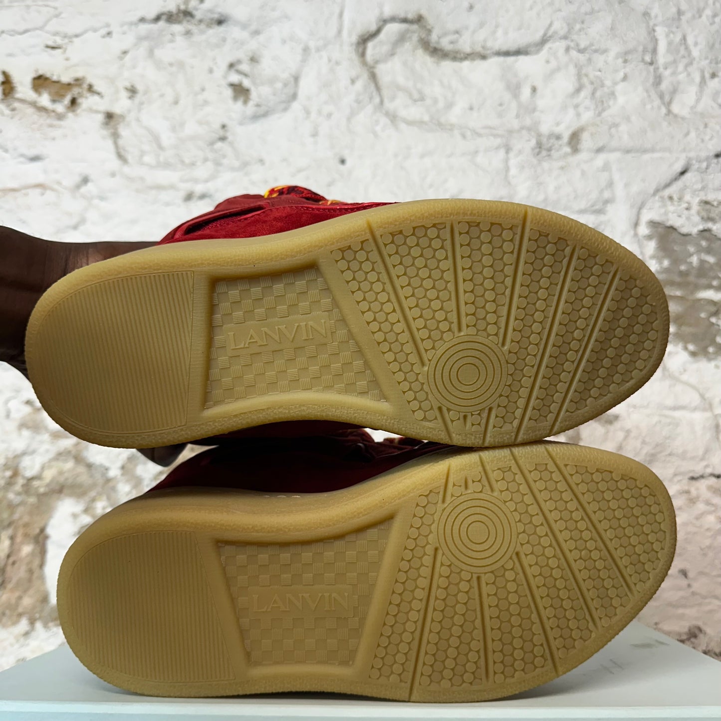 Lanvin Curb Yellow Red Sneaker