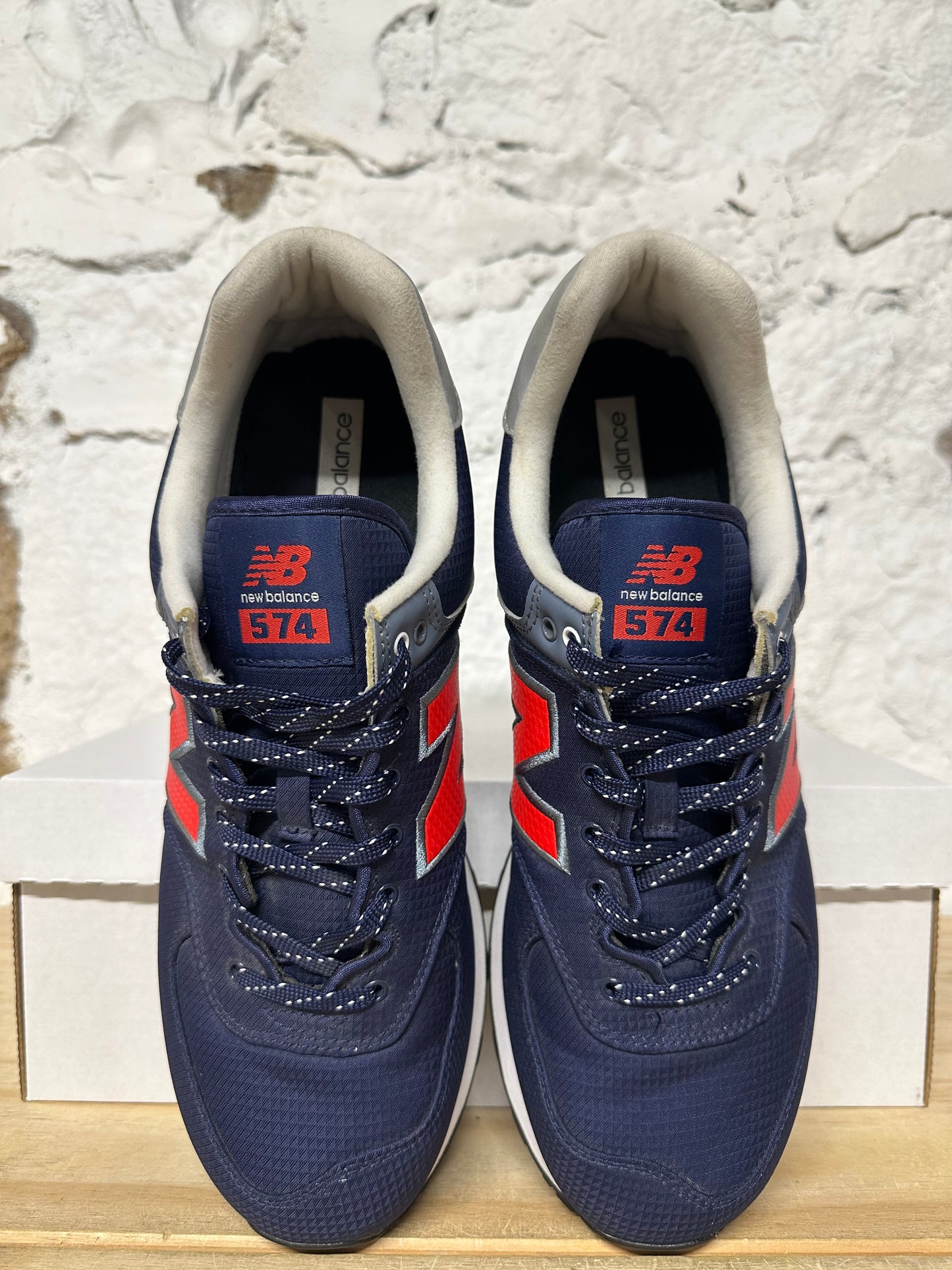 New Balance 574 Navy Red Sz 11.5