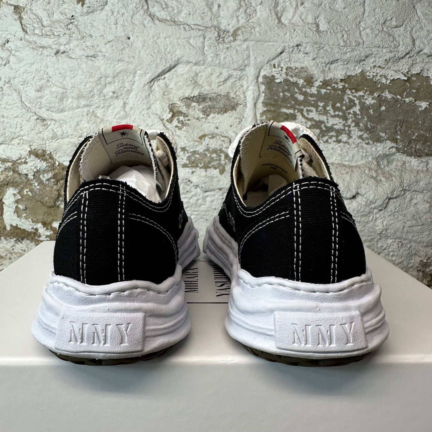 Maison MIhara Black White Hank Sneaker Sz 6 (38) DS