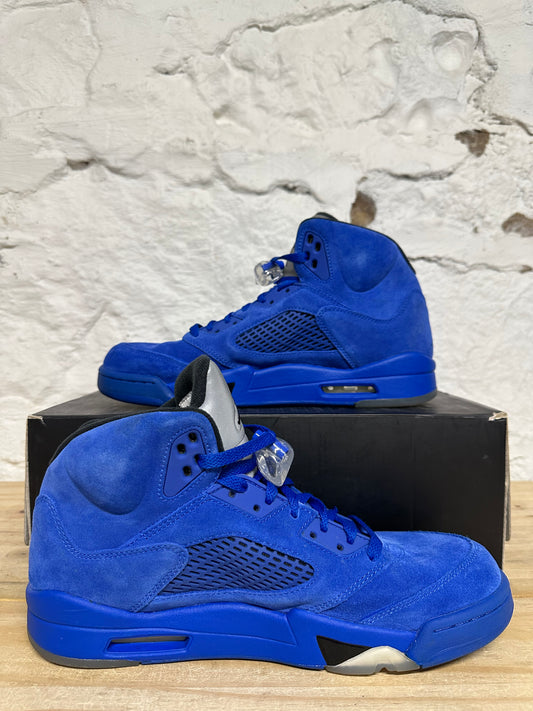 Air Jordan 5 Blue Suede Sz 10.5