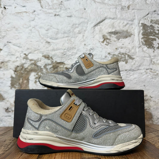 Gucci Ultrapace Silver White Sneaker Sz 5