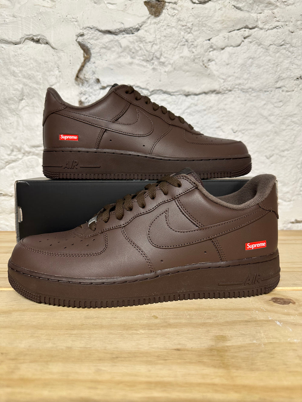 Nike Air Force 1 Low Supreme Baroque Brown Sz 11 DS