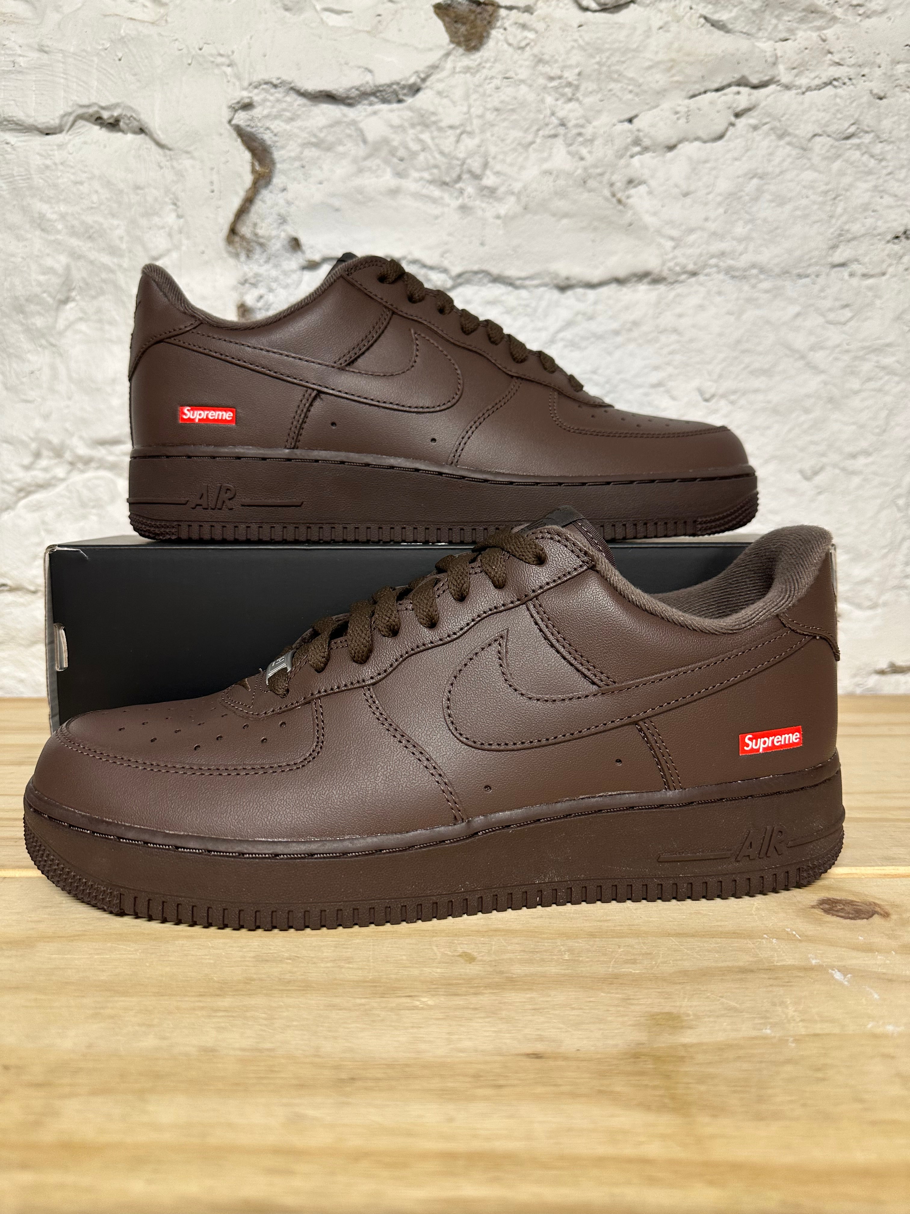 Nike Air Force 1 Low Supreme Baroque Brown Sz 11 DS