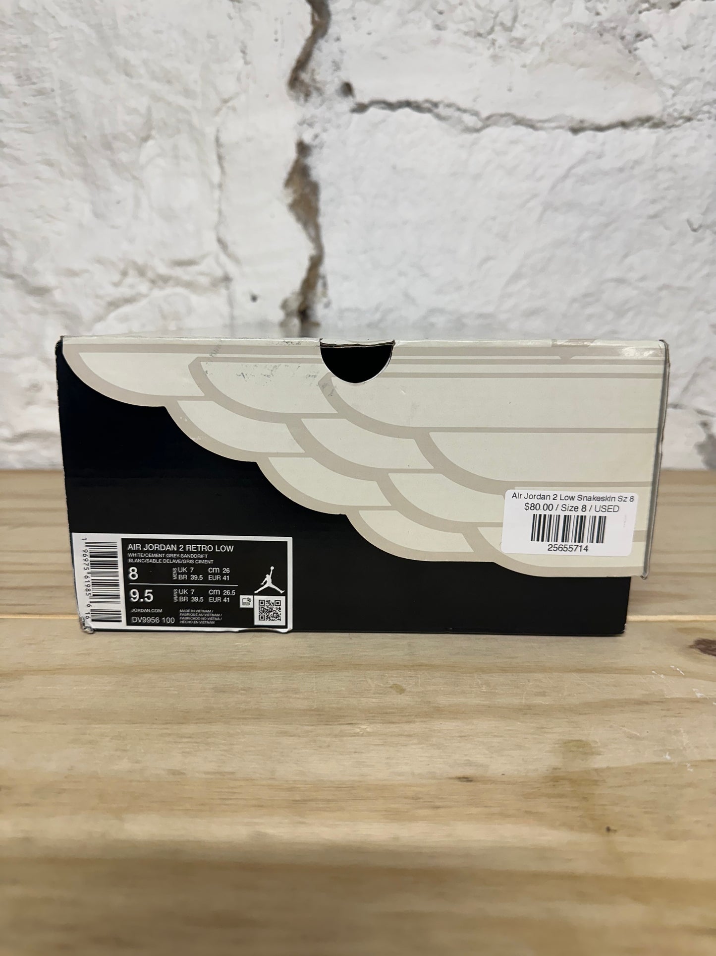 Air Jordan 2 Low Snakeskin Sz 8