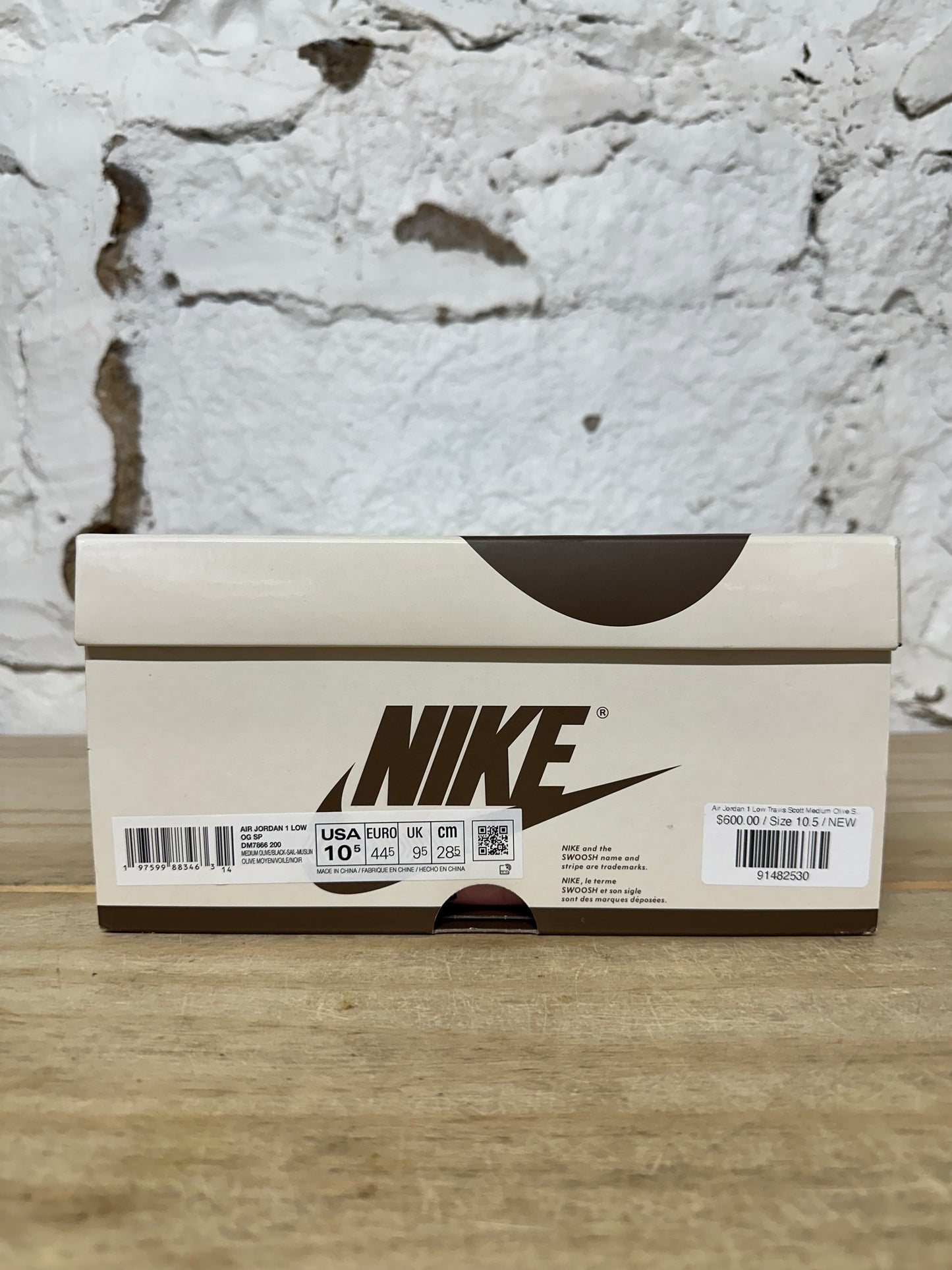 Air Jordan 1 Low Travis Scott Medium Olive Sz 10.5 DS