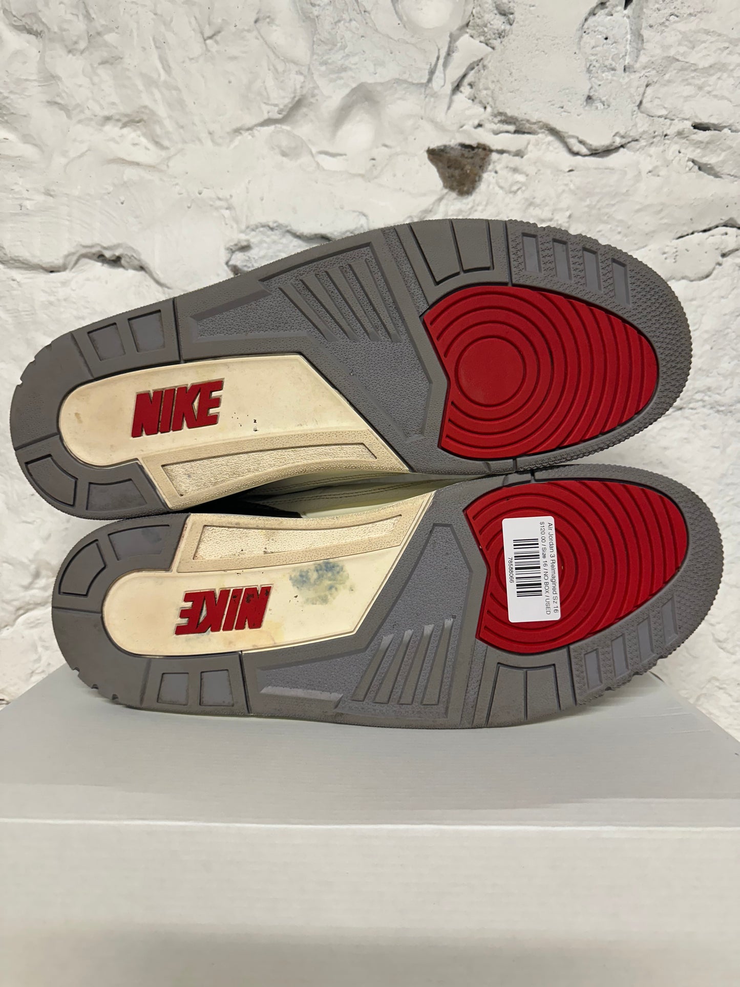 Air Jordan 3 White Cement Reimagined Sz 16