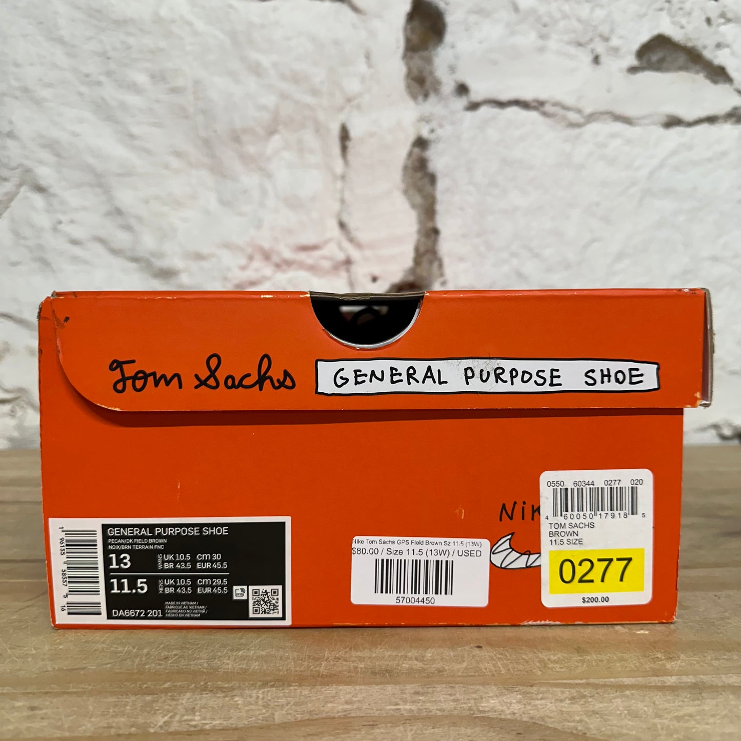 Nike Tom Sachs GPS Field Brown Sz 11.5 (13W)