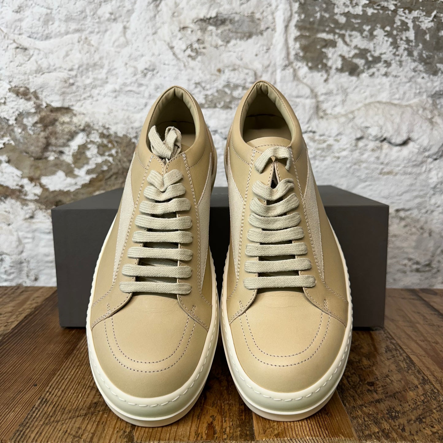 Rick Owens Parchment Milk Vintage Sneaker DS