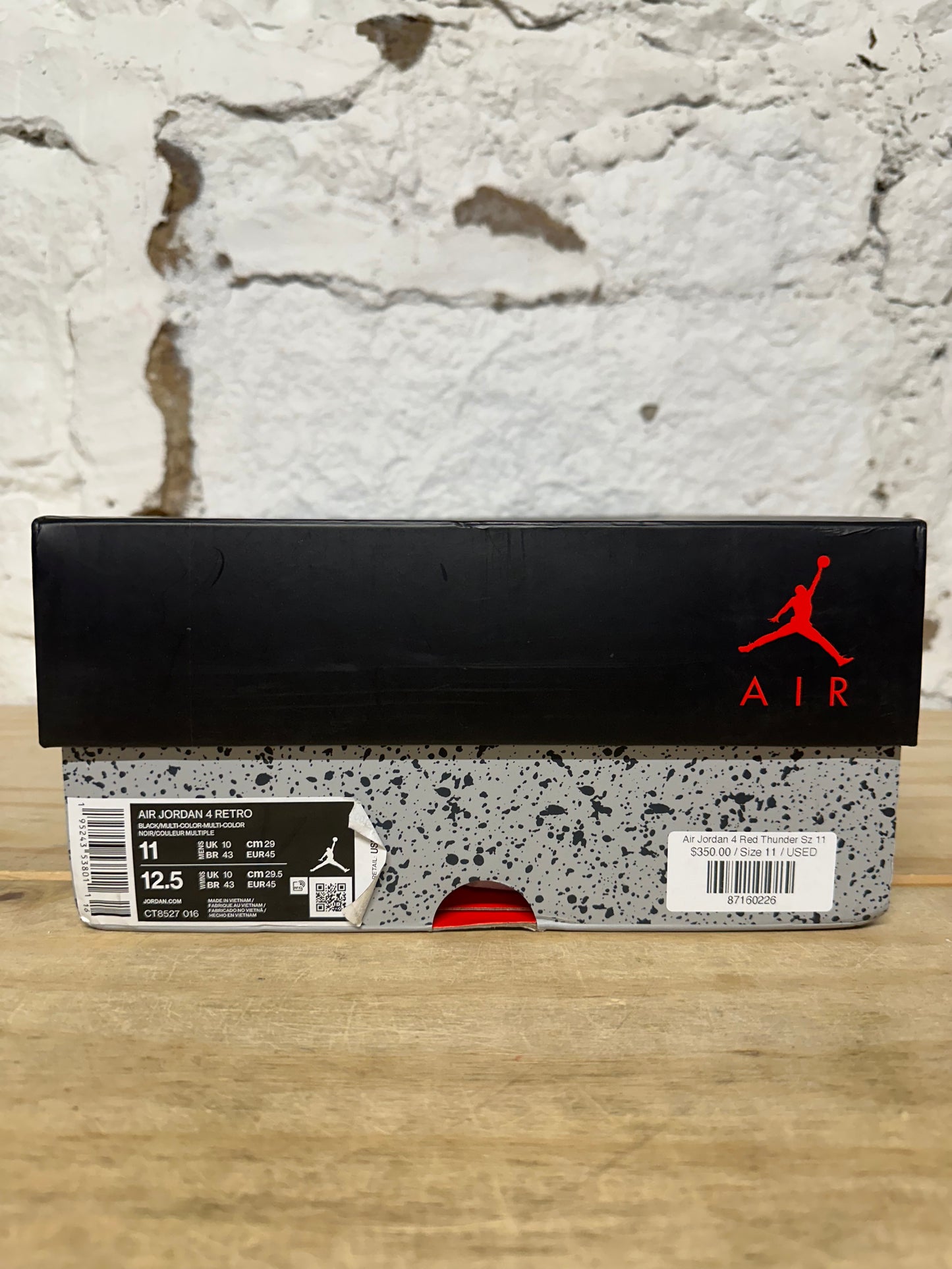 Air Jordan 4 Red Thunder Sz 11