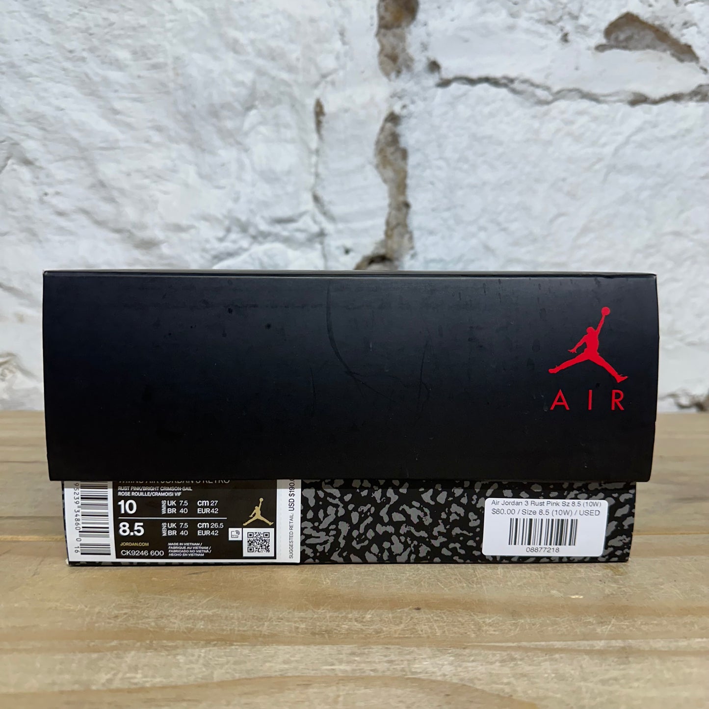 Air Jordan 3 Rust Pink Sz 8.5 (10W)