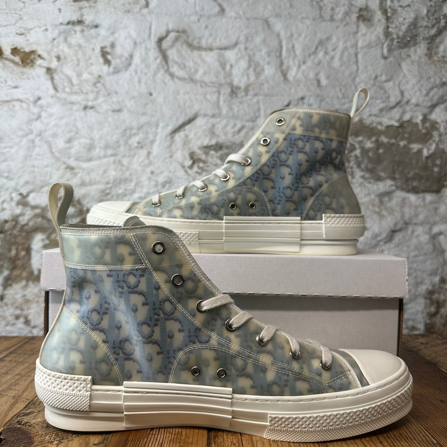 Dior B23 High Blue Oblique White Sneaker Sz 11 (44)