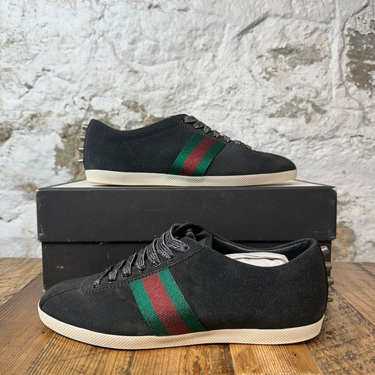 Gucci Bambi Web Black Glitter Stud Sneaker Sz 9.5