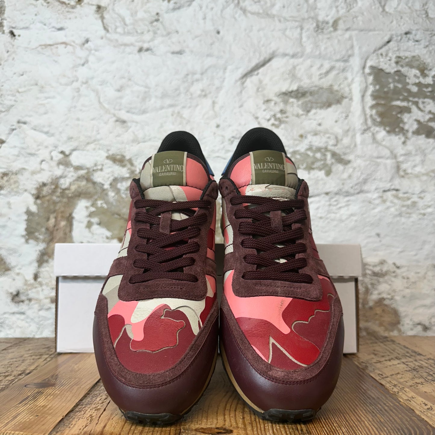 Valentino Pink Red Camo Rock Runner Sneaker Sz 10 (43)