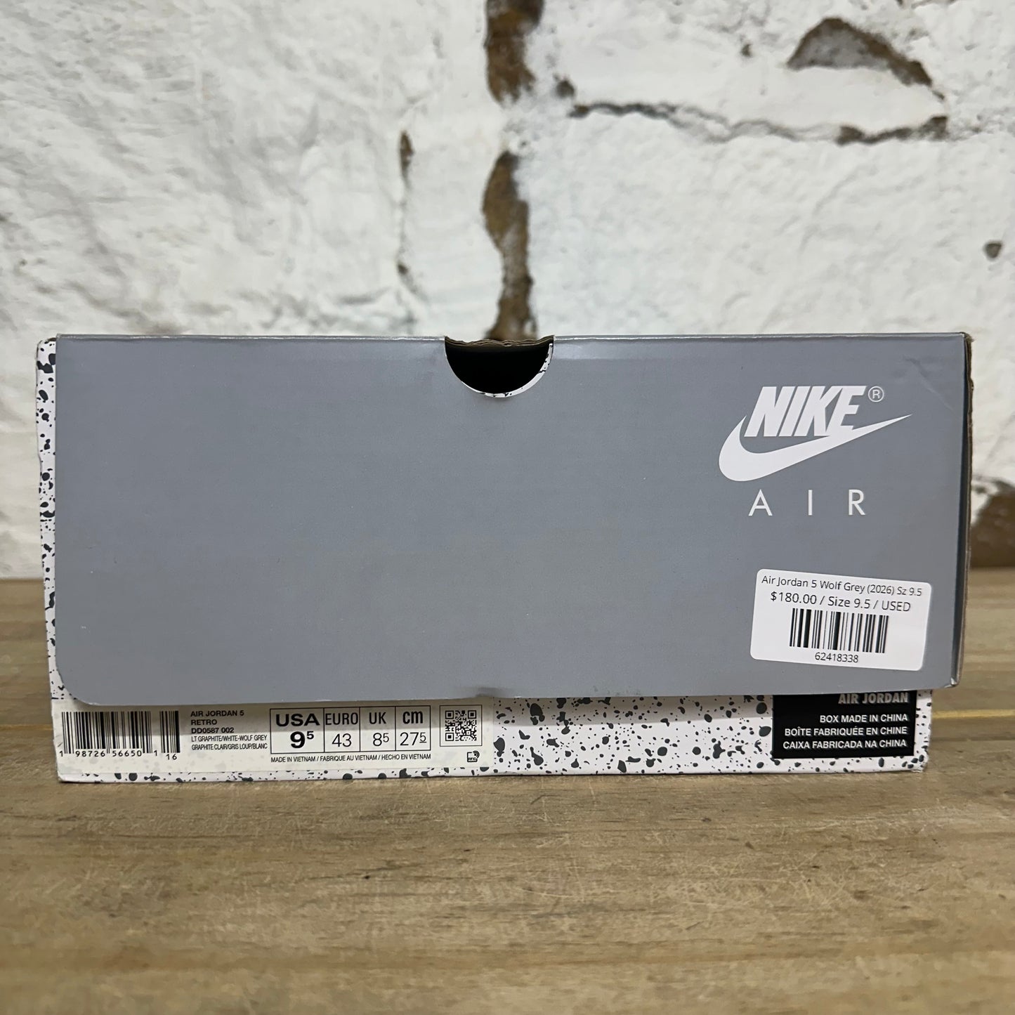 Air Jordan 5 Wolf Grey (2026) Sz 9.5