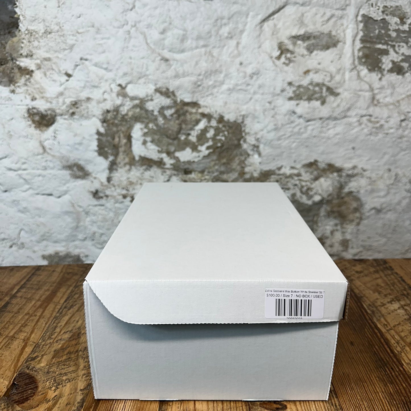 Dolce Gabbana Wax Bottom White Sneaker Sz 7