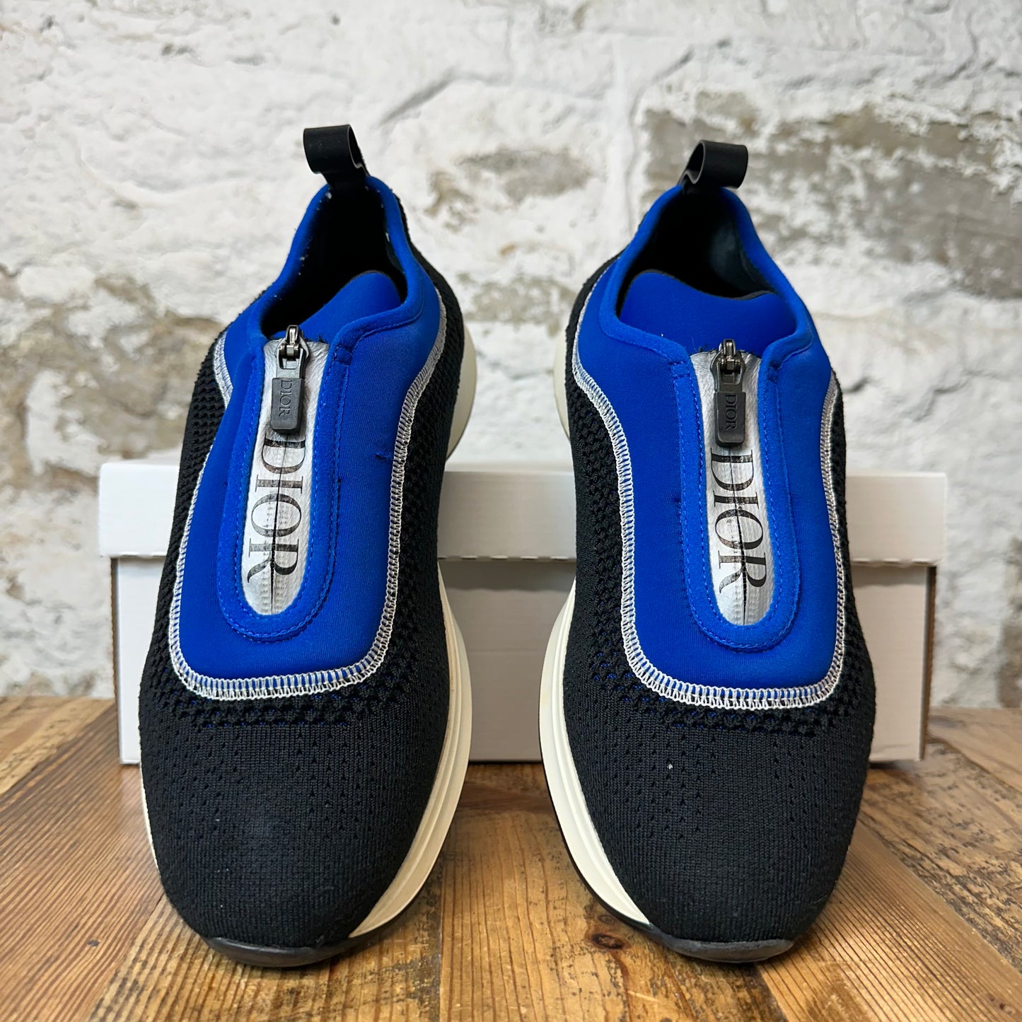 Dior B25 Blue Black White Zipper Sneaker Sz 9 (42)