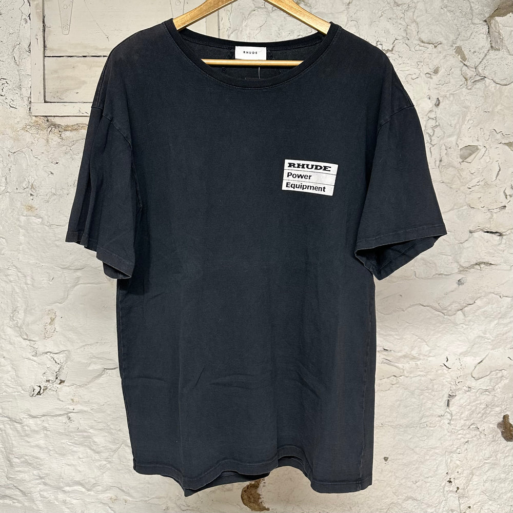 Rhude Power Equipment Black T-Shirt Sz S