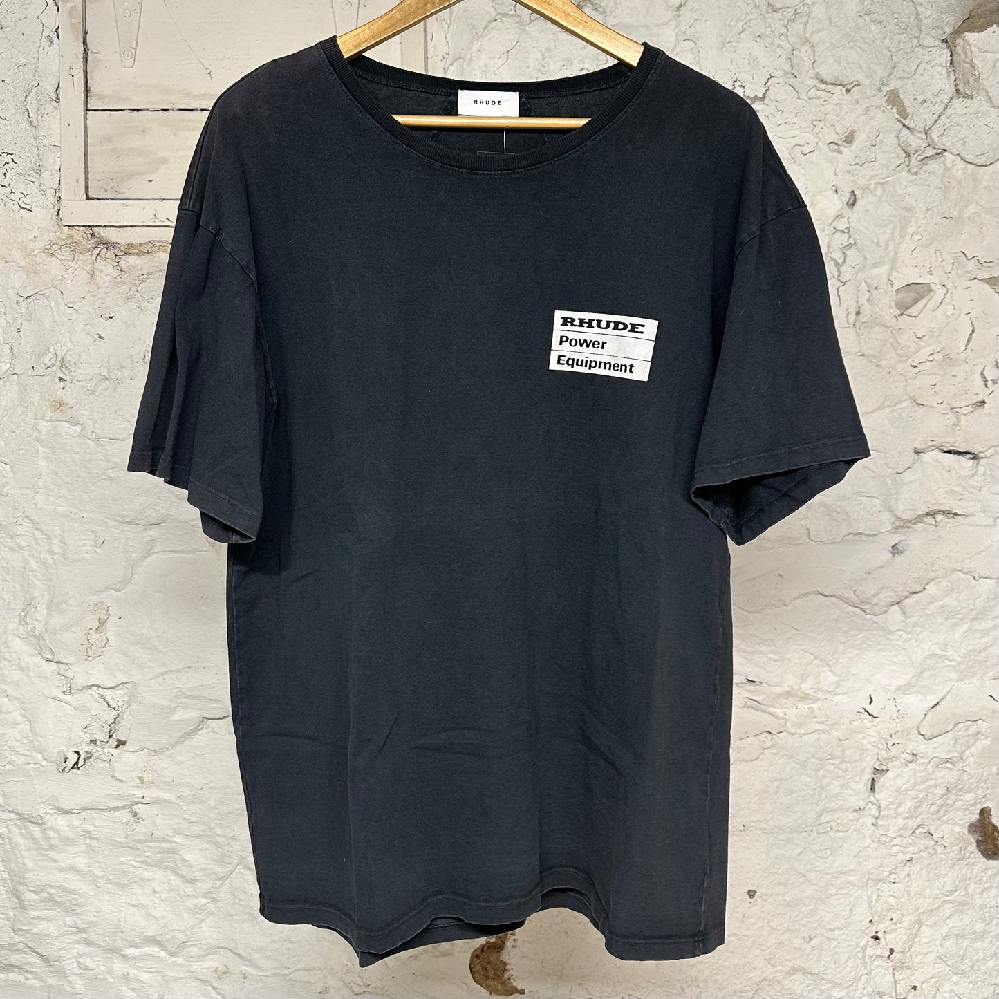 Rhude Power Equipment Black T-Shirt Sz S
