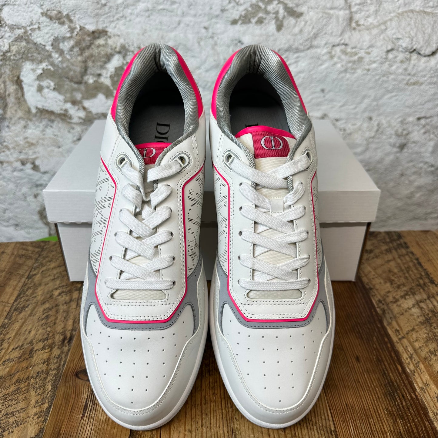 Dior B27 Monogram Pink White Sneaker Sz 15 (48) No Box