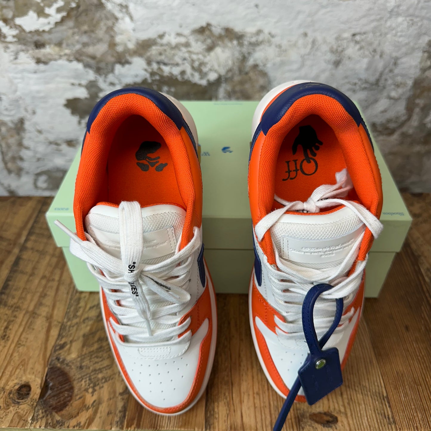 Off-White Out Of Office Navy Orange White Sneaker Sz 7 (40)