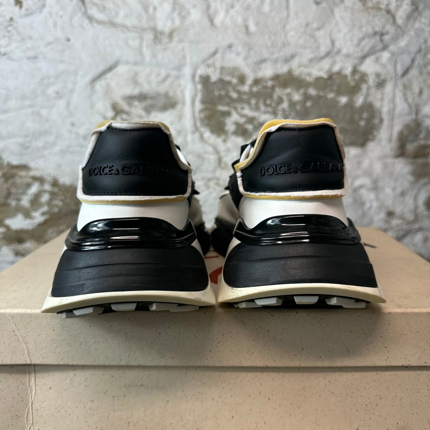 Dolce Gabbana Faster Black White Runner Sneaker Sz 9 (42)