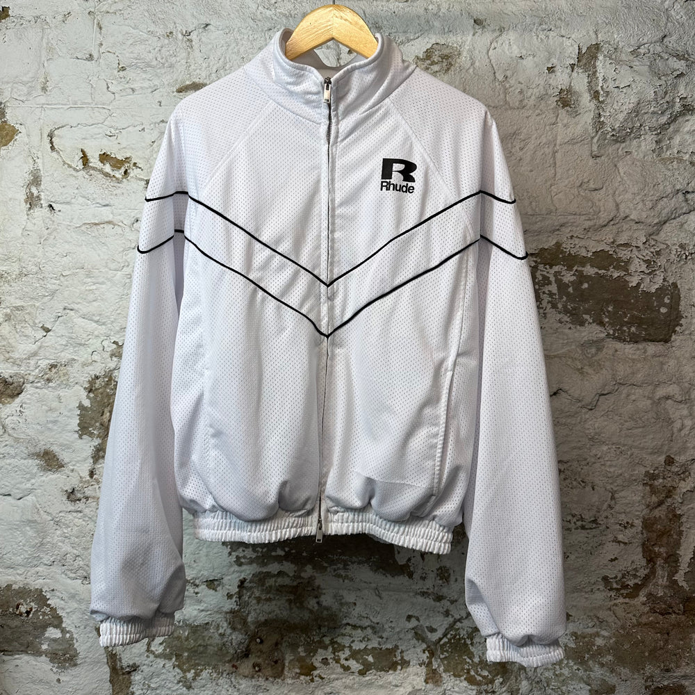 Rhude Piping Raglan Track Jacket White Sz S DS