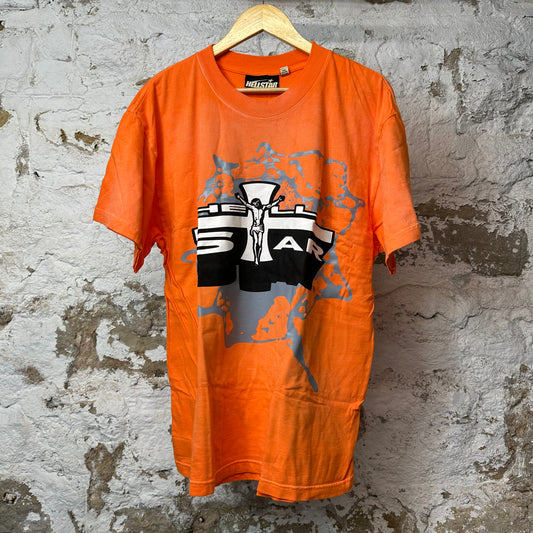 Hellstar Jesus Orange T-shirt