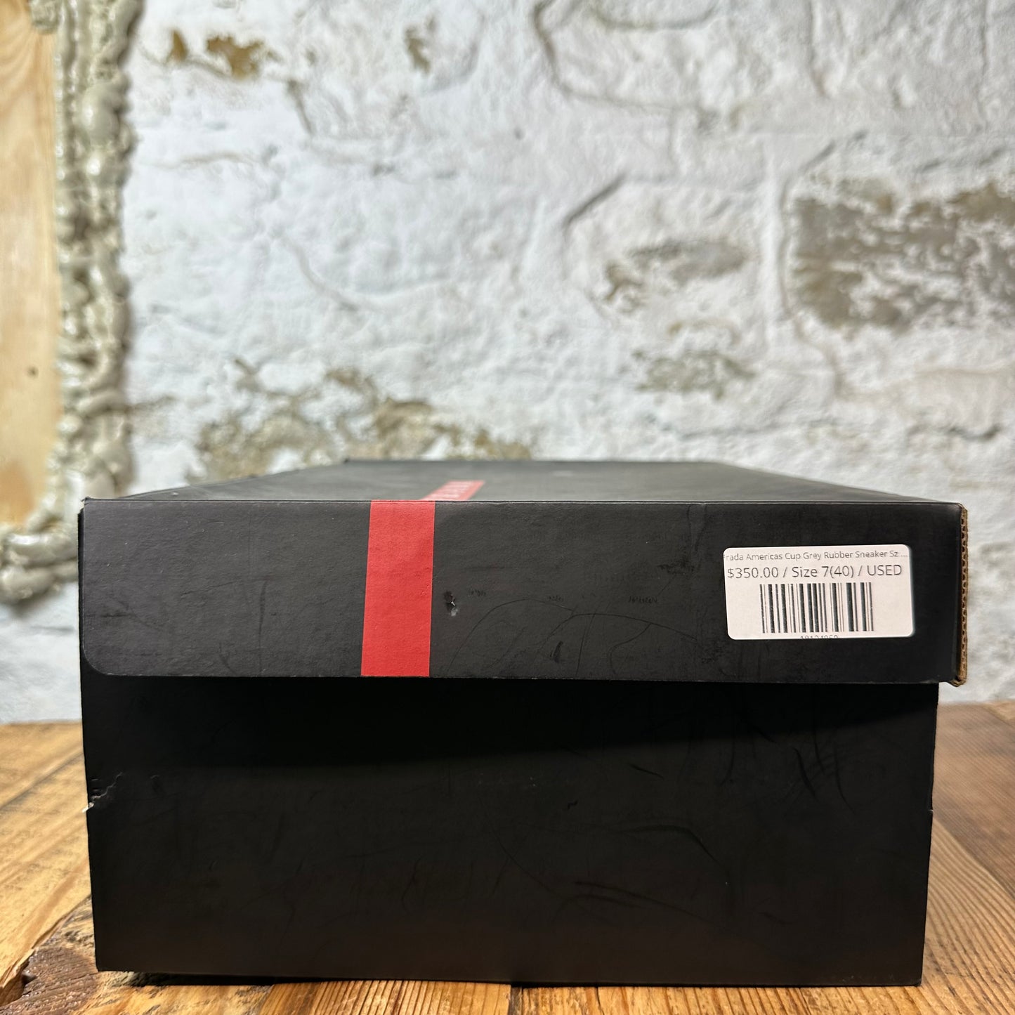Prada Americas Cup Grey Rubber Sneaker Sz 7 (40)