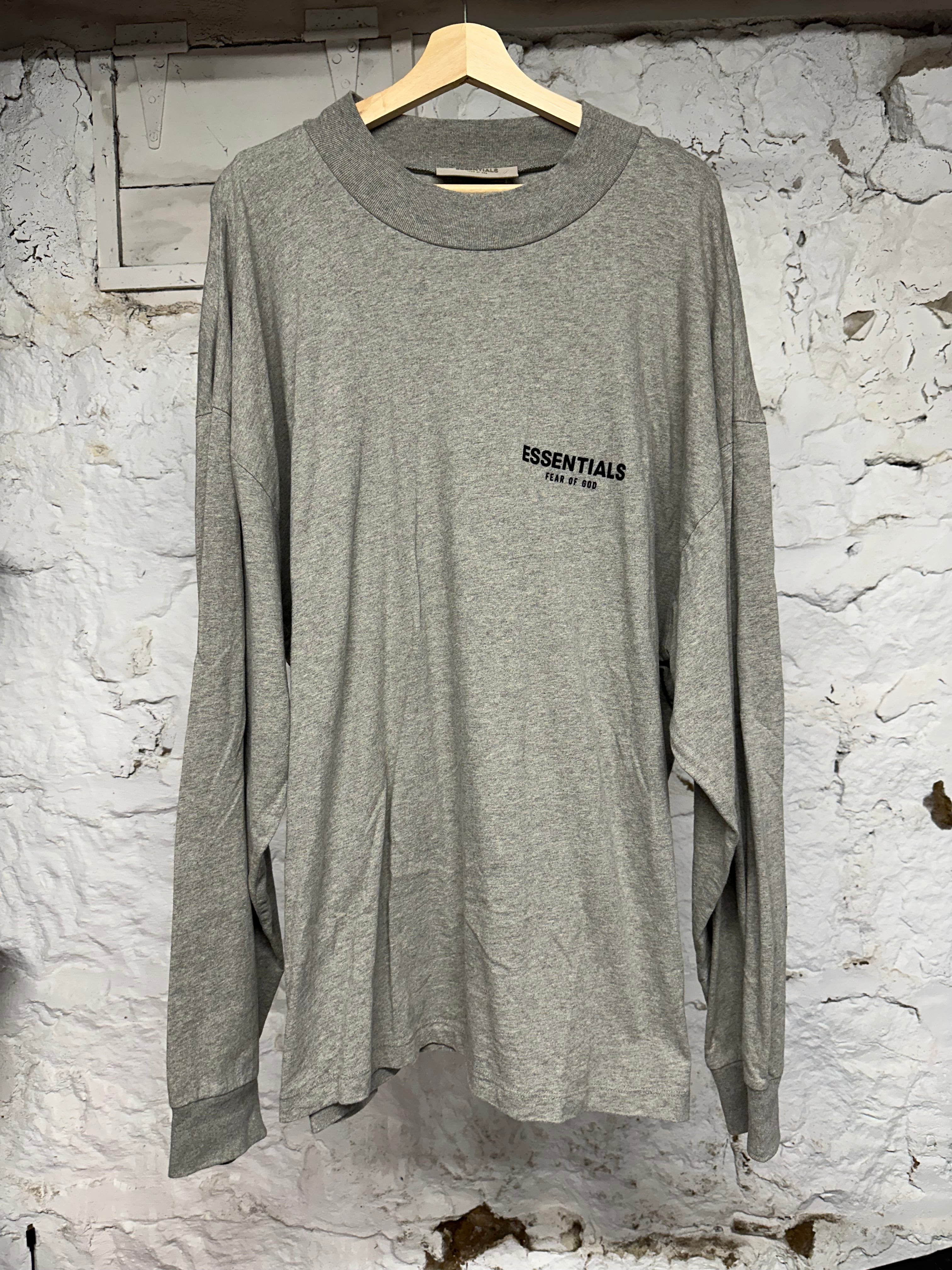 Fear of God Essentials Dark Heather L/S T-Shirt Sz 2XL
