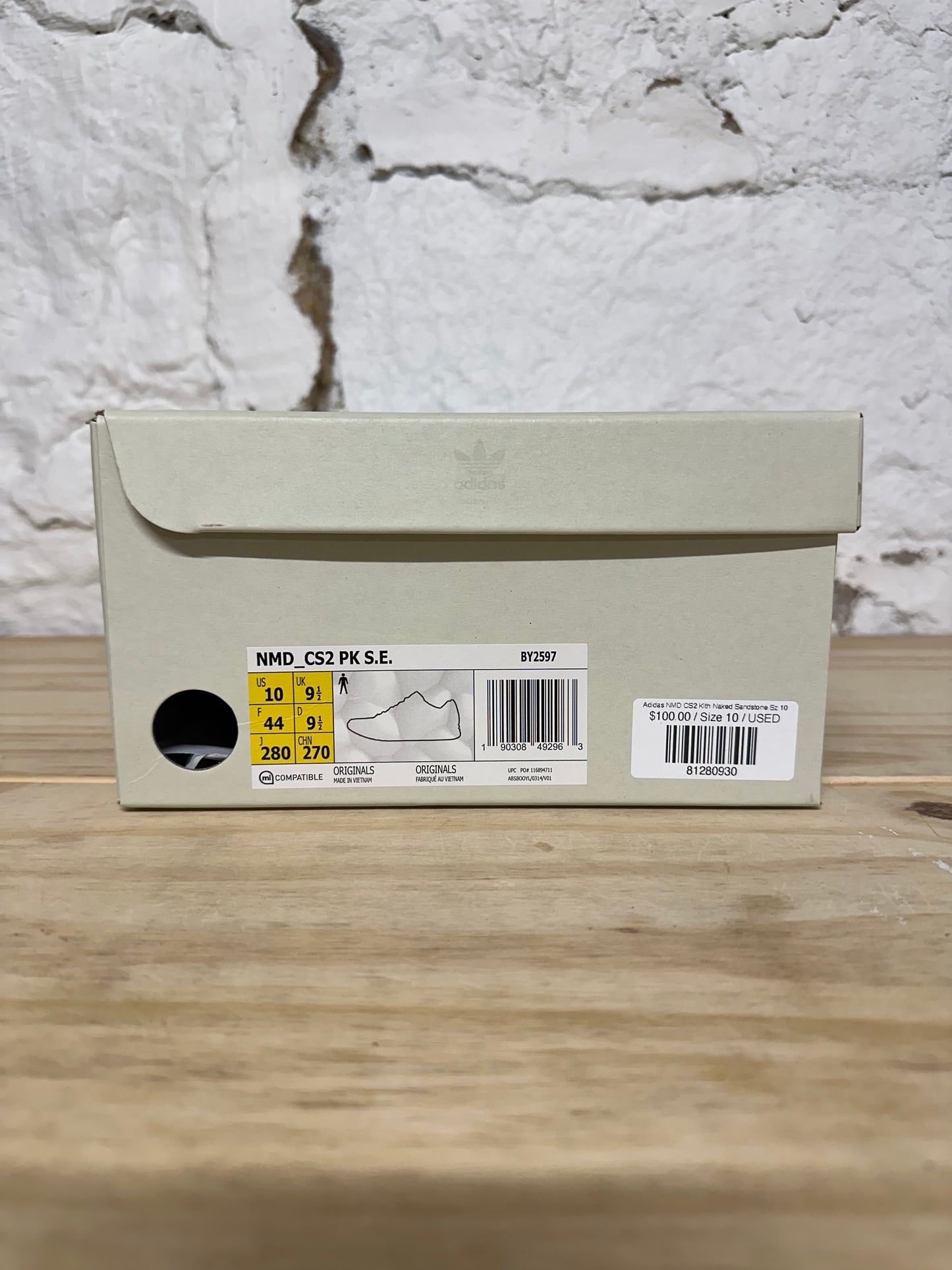 Adidas NMD CS2 Kith Naked Sandstone Sz 10