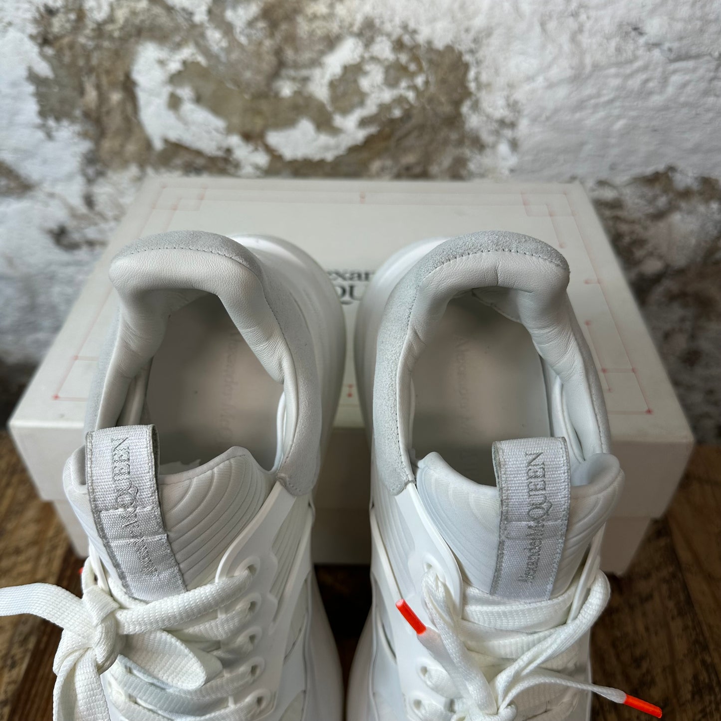 Alexander Mcqueen Triple White Nappa Joey Sneaker Sz 10 (43)