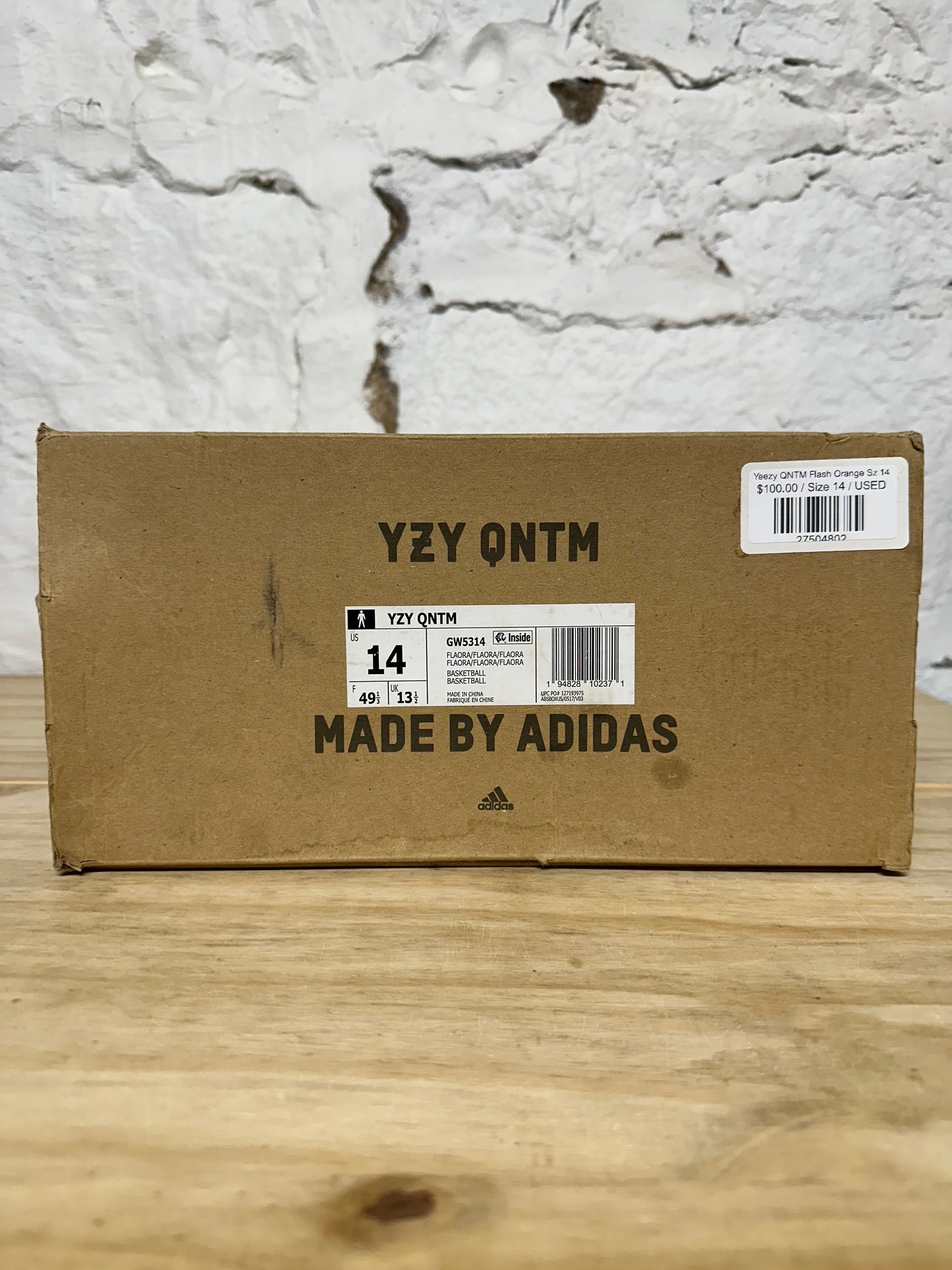 Yeezy QNTM Flash Orange Sz 14