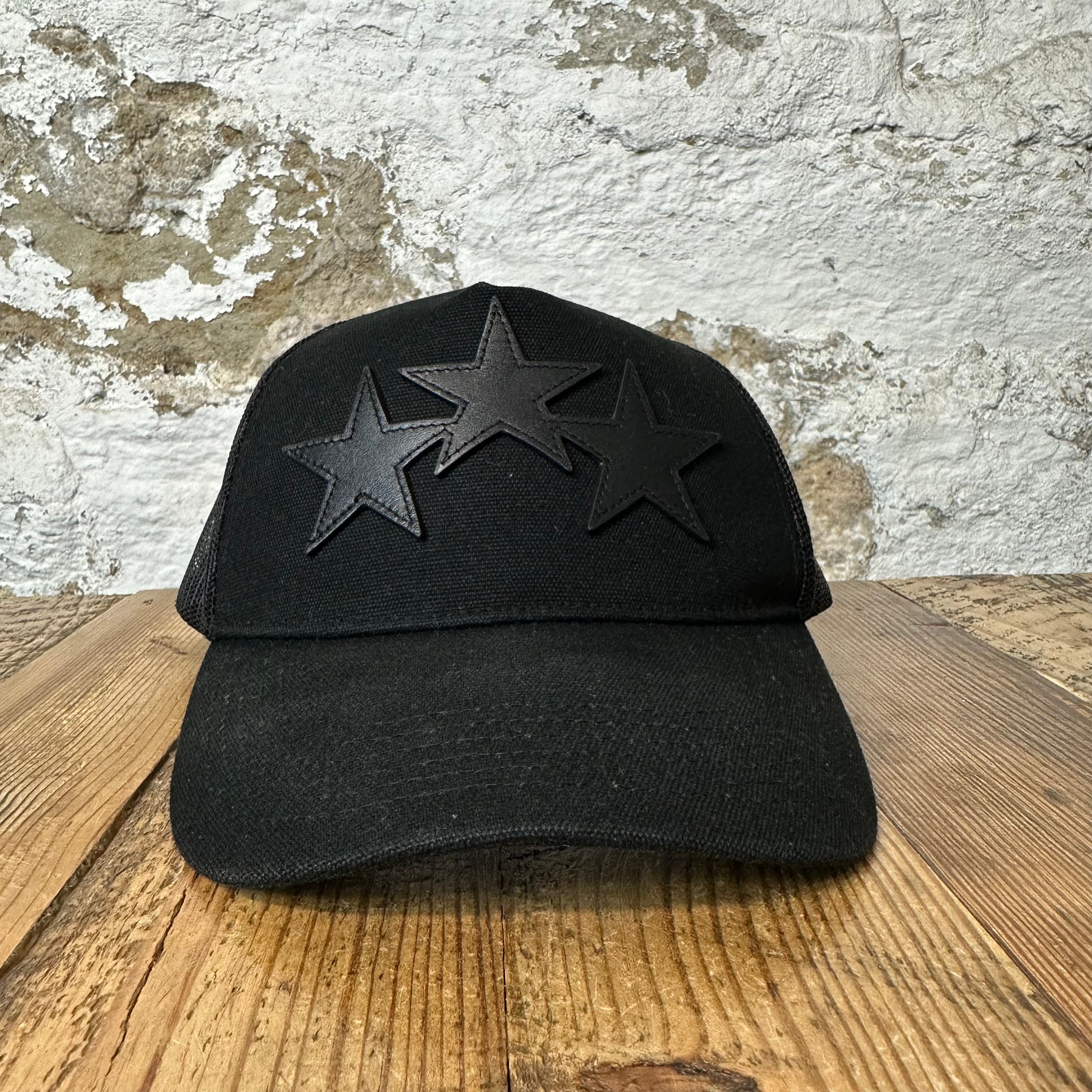 Amiri Black Star Black Trucker Hat