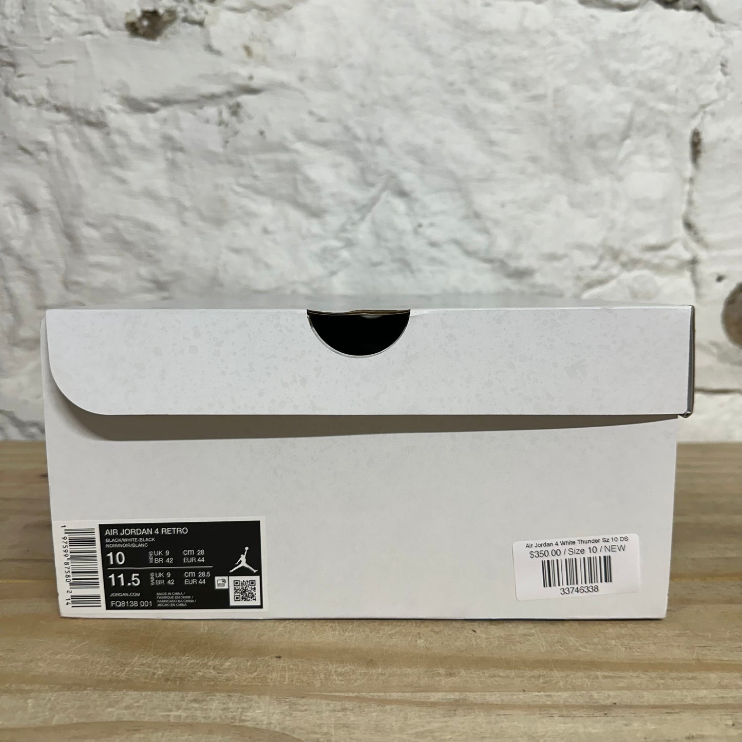 Air Jordan 4 White Thunder Sz 10 DS
