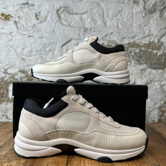 Chanel Black CC Cream White Sneaker Sz 7 (40)