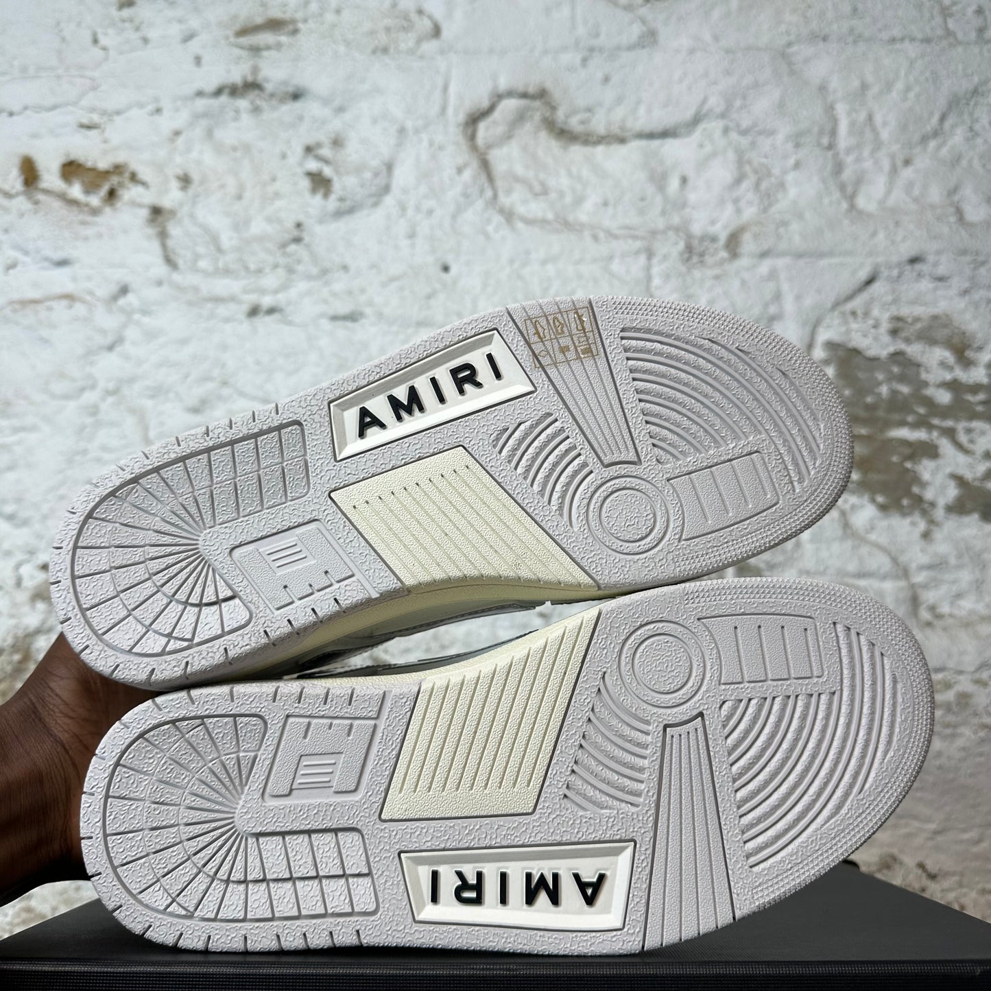 Amiri Silver Skeleton White Cream Sneaker Sz 6.5 (39) DS