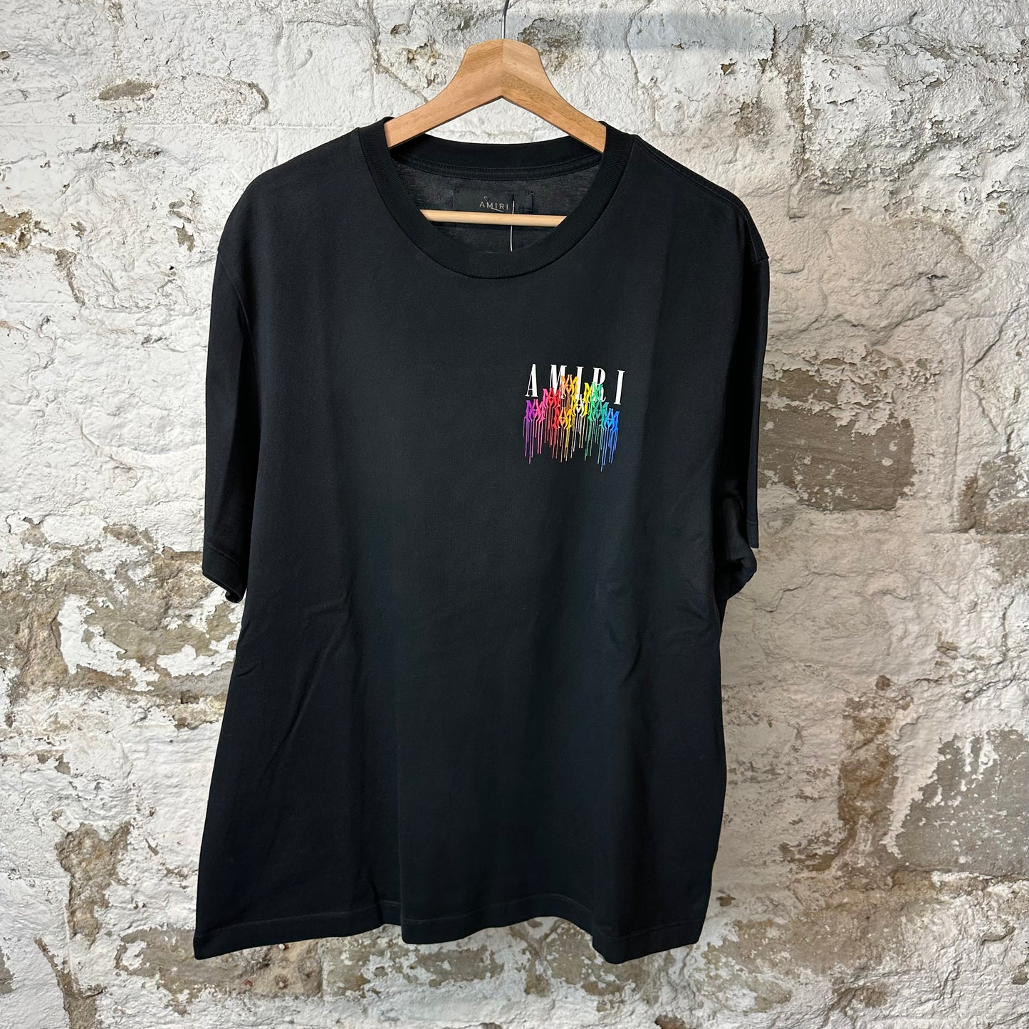 Amiri Multicolor AM Drip T-shirt Black Sz L